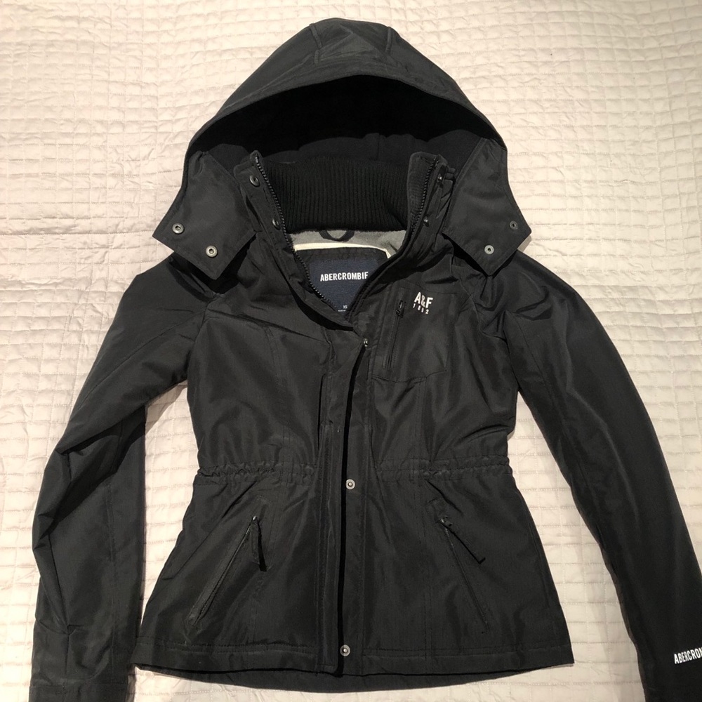 Abercrombie womens all-weather hooded jacket sz XS